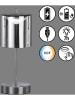 FH Lighting LED-Tischleuchte "Riva' in Silber - (H)34,5 x Ø 13 cm