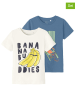 name it 2-delige set: shirts "Dean" blauw/wit