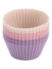 Fackelmann x Pamela Reif 12er-Set: Muffinförmchen in Beige/ Rosa/ Lila - (H)5,7 x Ø 7 cm