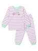 Sense Organics Pyjama "Long John" in Weiß/ Lila