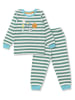 Sense Organics Pyjama "Long John" in Creme/ Grün