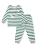 Sense Organics Pyjama "Long John" in Creme/ Grün