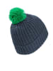 Jack Wolfskin Mütze "Pompom Badge" in Dunkelblau/ Grün