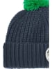 Jack Wolfskin Mütze "Pompom Badge" in Dunkelblau/ Grün