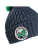 Jack Wolfskin Mütze "Pompom Badge" in Dunkelblau/ Grün