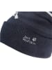 Jack Wolfskin Mütze "Stripy Pompom" in Dunkelblau/ Weiß