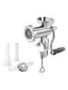 metaltex Gehaktmolen "Jack 8" zilverkleurig - (B)10 x (H)26 x (D)25 cm