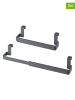 metaltex 2-delige handdoekhouderset "Flex-Bar" grijs
