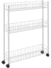 metaltex Trolley zilverkleurig - (B)60 x (H)72 x (D)16 cm