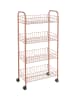 metaltex Multifunctioneel rek op wielen koperkleurig - (B)41 x (H)86 x (D)26 cm