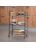 metaltex Trolley "Lugano" zwart - (B)41 x (H)63 x (D)23 cm