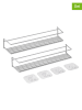metaltex 2er-Set: Gewürzregale in Silber - (B)32 x (H)5 x (T)8 cm