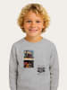 WOOOP Sweatshirt "Skateboard! Magazine Photo" in Grau