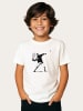 WOOOP Shirt "Banksy Tennis" wit/zwart
