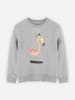 WOOOP Sweatshirt "Flamingo skater" in Grau