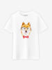 WOOOP Shirt ''Serious Shiba'' in Weiß