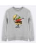 WOOOP Sweatshirt "Bubble Gum Leo" in Grau