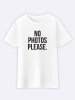 WOOOP Shirt "No photos please" in Weiß