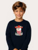 WOOOP Sweatshirt "Rodeo cat" in Dunkelblau/ Bunt