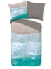 Pure Mikrofaser-Bettwäsche-Set "Holiday" in Blau/ Bunt