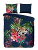 Pure Microvezel beddengoedset "Wild" donkerblauw