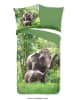 Good Morning Bettwäsche-Set "Elephants" in Grün