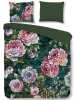 Good Morning Beddengoedset "Fleur" groen/lichtroze