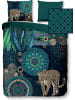 Hip Satijnen beddengoedset "Imena" groen/blauw