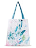 Descanso Shopper bag "Verdi" w kolorze biało-niebieskim - 40 x 45 cm