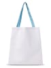 Descanso Shopper "Verdi" in Weiß/ Blau - (B)40 x (H)45 cm