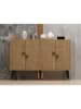Evila Sideboard "Ahart" in Hellbraun - (B)120 x (H)80 x (T)30 cm