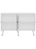 Evila Sideboard "Ahart" in Weiß - (B)120 x (H)80 x (T)30 cm