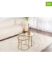 Evila 2-delige set: salontafels "Aurum" transparant/goudkleurig