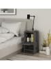 Evila Stolik nocny "Ema" w kolorze antracytowym - 30 x 55 x 30 cm