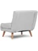 Evila Fotel w kolorze jasnoszarym z funkcją leżanki - 80 x 50 cm