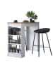 Scandinavia Concept Eettafel wit/lichtbruin - (B)120 x (H)100 x (D)50 cm