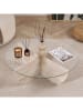 Evila Salontafel "Liya" beige - (B)90 x (H)30 x (D)90 cm