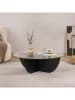 Evila Salontafel "Liya" zwart - (B)90 x (H)30 x (D)90 cm