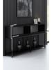 Evila Sideboard "Lord" in Schwarz - (B)150 x (H)80 x (T)30 cm