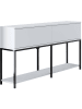 Evila Sideboard "Lord" wit/zwart - (B)150 x (H)80 x (D)30 cm