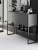 Evila Sideboard "Luxe" antraciet/zwart - (B)120 x (H)80 x (D)30 cm