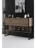 Evila Sideboard "Luxe" bruin/zwart - (B)120 x (H)80 x (D)30 cm