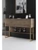 Evila Sideboard "Luxe" bruin/zwart - (B)120 x (H)80 x (D)30 cm