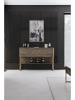 Evila Sideboard "Luxe" bruin/zwart - (B)120 x (H)80 x (D)30 cm