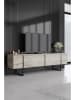 Evila TV-meubel "Luxe" beige/zwart - (B)180 x (H)50 x (D)30 cm