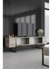 Evila TV-meubel "Luxe" beige/zwart - (B)180 x (H)50 x (D)30 cm