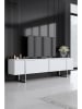 Evila TV-meubel "Luxe" wit/zilverkeurig - (B)180 x (H)50 x (D)30 cm