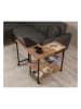 Evila Beistelltisch in Hellbraun/ Schwarz - (B)76 x (H)70 x (T)66 cm