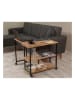 Evila Beistelltisch in Hellbraun/ Schwarz - (B)76 x (H)70 x (T)66 cm