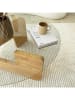 Evila Salontafel "Mia" lichtbruin/transparant - (H)35 x Ø 75 cm